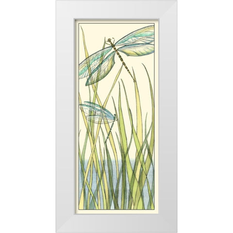 Gossamer Dragonflies I White Modern Wood Framed Art Print by Zarris, Chariklia