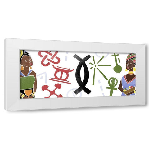 Kwanzaa Celebration Collection D White Modern Wood Framed Art Print by Vess, June Erica
