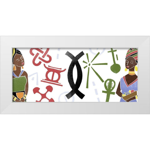 Kwanzaa Celebration Collection D White Modern Wood Framed Art Print by Vess, June Erica