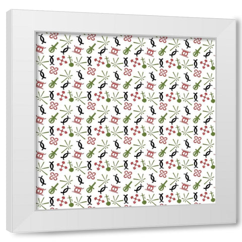 Kwanzaa Celebration Collection H White Modern Wood Framed Art Print by Vess, June Erica