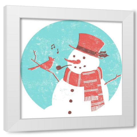 Mid-Century Christmas Collection C White Modern Wood Framed Art Print by Green, Jacob