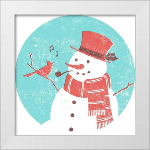 Mid-Century Christmas Collection C White Modern Wood Framed Art Print by Green, Jacob