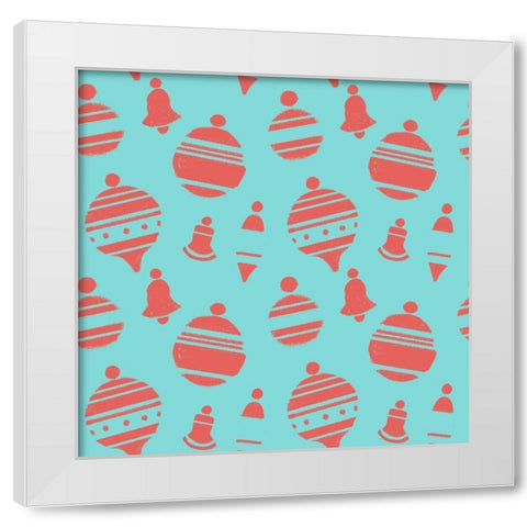 Mid-Century Christmas Collection G White Modern Wood Framed Art Print by Green, Jacob