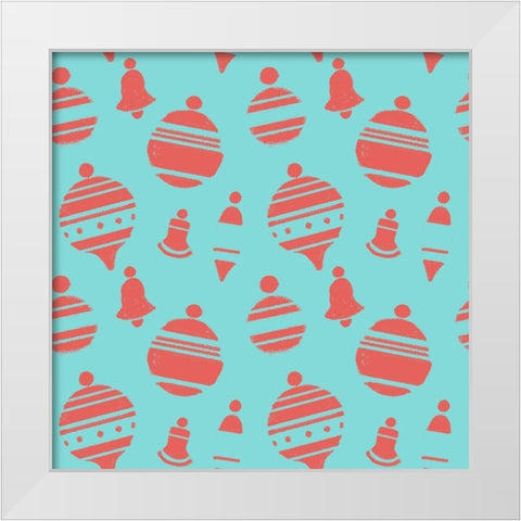 Mid-Century Christmas Collection G White Modern Wood Framed Art Print by Green, Jacob
