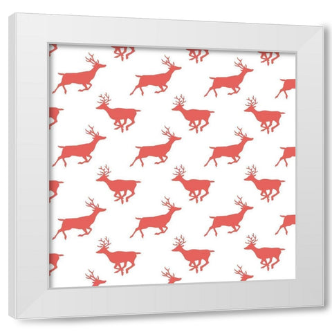 Mid-Century Christmas Collection H White Modern Wood Framed Art Print by Green, Jacob