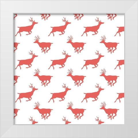 Mid-Century Christmas Collection H White Modern Wood Framed Art Print by Green, Jacob