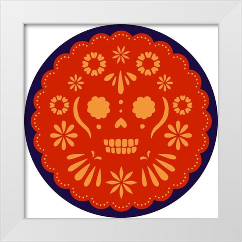 Calaveras Collection C White Modern Wood Framed Art Print by Barnes, Victoria