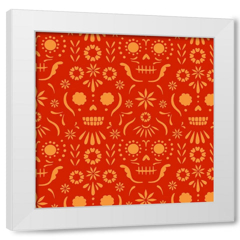 Calaveras Collection F White Modern Wood Framed Art Print by Barnes, Victoria