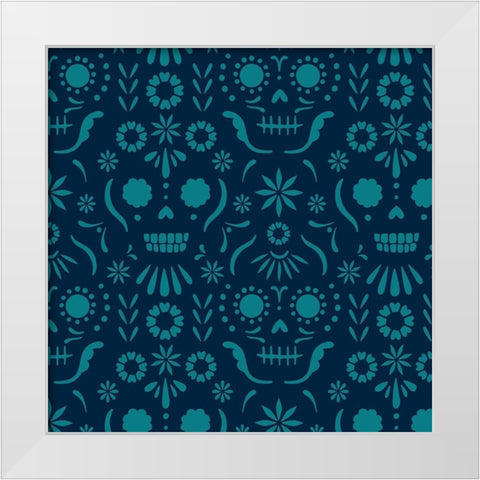 Calaveras Collection G White Modern Wood Framed Art Print by Barnes, Victoria