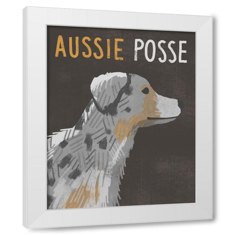 Aussie Posse White Modern Wood Framed Art Print by Inner Circle