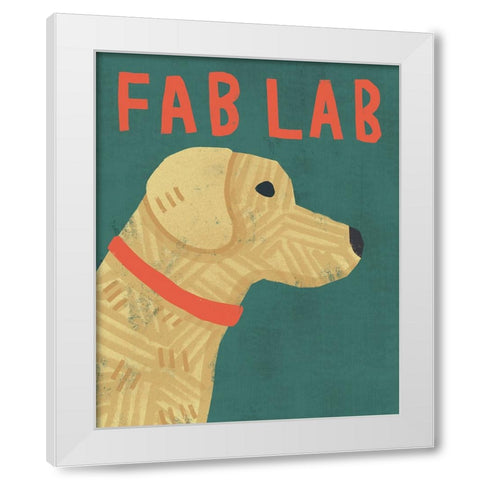 Fab Lab White Modern Wood Framed Art Print by Inner Circle