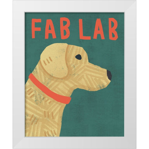Fab Lab White Modern Wood Framed Art Print by Inner Circle