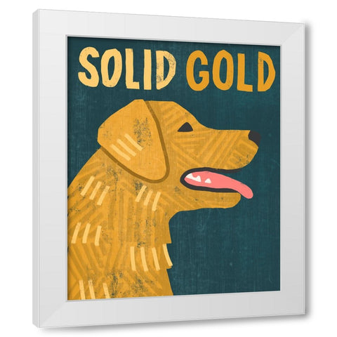 Solid Gold White Modern Wood Framed Art Print by Inner Circle