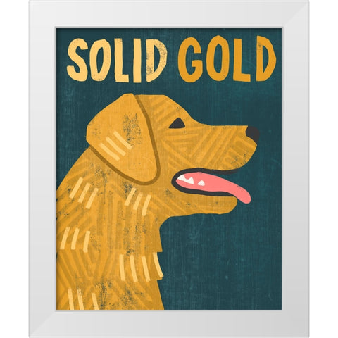Solid Gold White Modern Wood Framed Art Print by Inner Circle