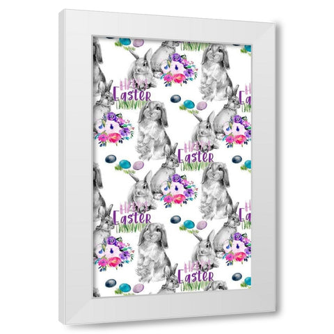 Bright Easter Bouquet Collection E White Modern Wood Framed Art Print by Parker, Jennifer Paxton