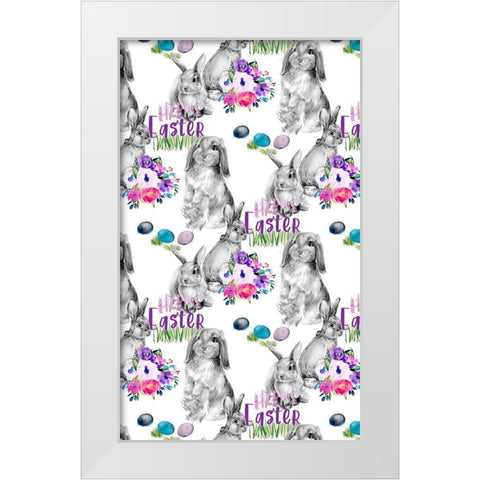 Bright Easter Bouquet Collection E White Modern Wood Framed Art Print by Parker, Jennifer Paxton