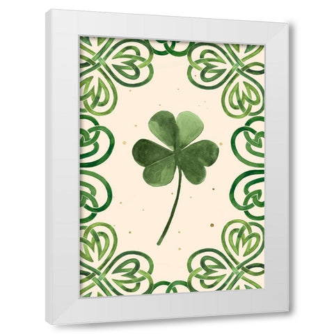 Gilded Shamrock Collection B White Modern Wood Framed Art Print by Borges, Victoria