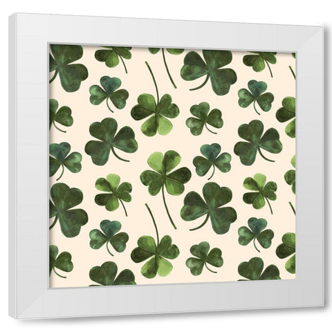 Gilded Shamrock Collection H White Modern Wood Framed Art Print by Borges, Victoria