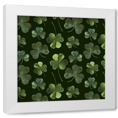 Gilded Shamrock Collection I White Modern Wood Framed Art Print by Borges, Victoria