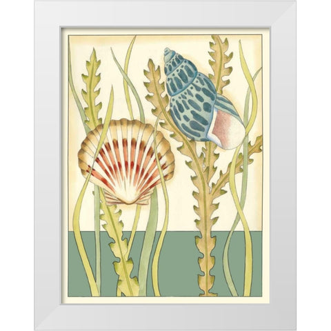 Shell Season IV White Modern Wood Framed Art Print by Zarris, Chariklia