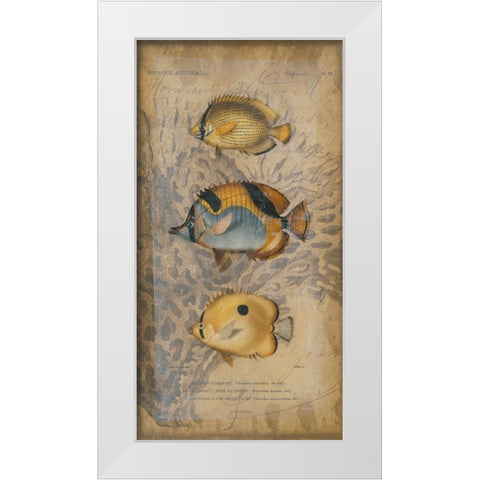 Ocean Trilogy II White Modern Wood Framed Art Print by Vision Studio
