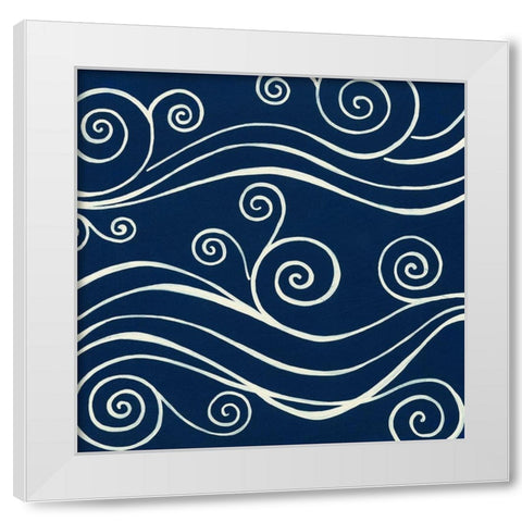 Ocean Motifs II White Modern Wood Framed Art Print by Vess, June Erica