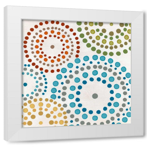 Mosaic Mandalas I White Modern Wood Framed Art Print by Vess, June Erica