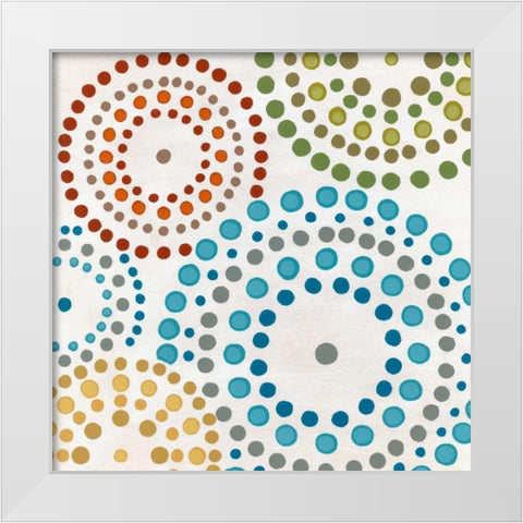 Mosaic Mandalas I White Modern Wood Framed Art Print by Vess, June Erica