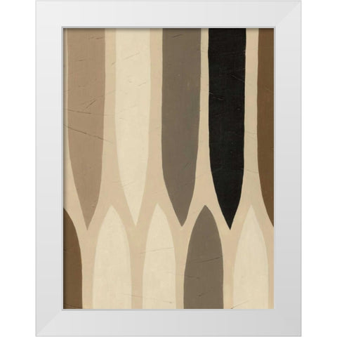 Inter Lock I White Modern Wood Framed Art Print by Vess, June Erica