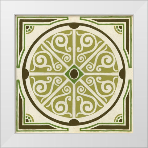 Garden Motif II White Modern Wood Framed Art Print by Vess, June Erica