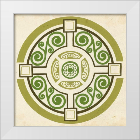 Garden Motif IV White Modern Wood Framed Art Print by Vess, June Erica