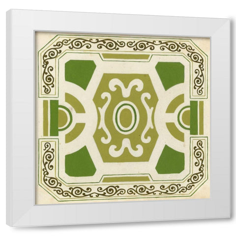 Garden Motif V White Modern Wood Framed Art Print by Vess, June Erica