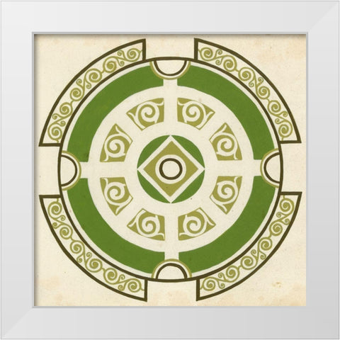 Garden Motif VI White Modern Wood Framed Art Print by Vess, June Erica