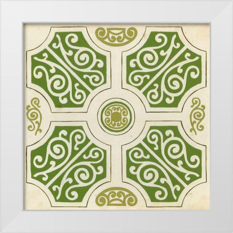 Garden Motif VII White Modern Wood Framed Art Print by Vess, June Erica