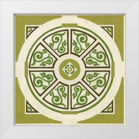 Garden Motif VIII White Modern Wood Framed Art Print by Vess, June Erica