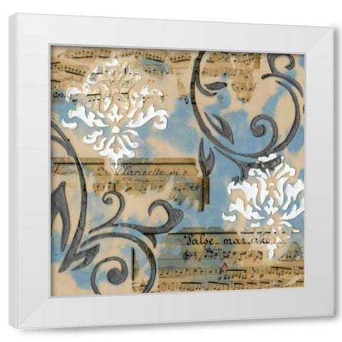 Notes and Scrolls I White Modern Wood Framed Art Print by Goldberger, Jennifer