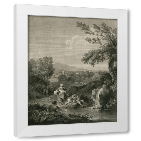 The Spring Head White Modern Wood Framed Art Print by Zuccherelli, F.
