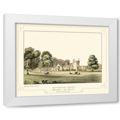 Lancashire Castles III White Modern Wood Framed Art Print by Greenwood, C.J.