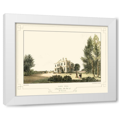 Lancashire Castles VI White Modern Wood Framed Art Print by Greenwood, C.J.