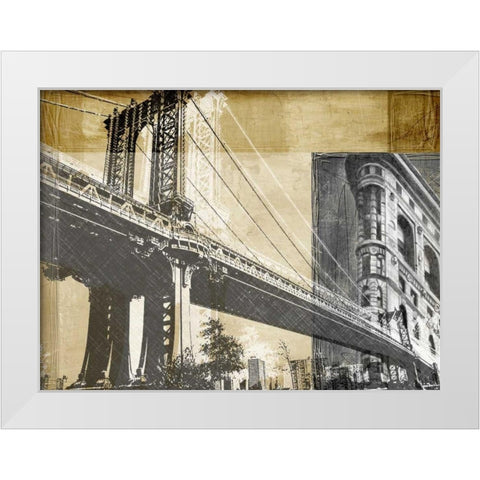 Metropolitan Collage II White Modern Wood Framed Art Print by Harper, Ethan