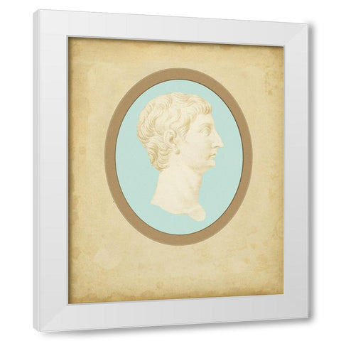 Spa Cameo I White Modern Wood Framed Art Print by Bartolozzi, F.