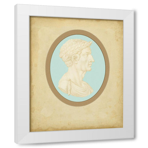 Spa Cameo III White Modern Wood Framed Art Print by Bartolozzi, F.