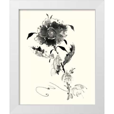Studies in Ink - Rose I White Modern Wood Framed Art Print by Rae, Nan