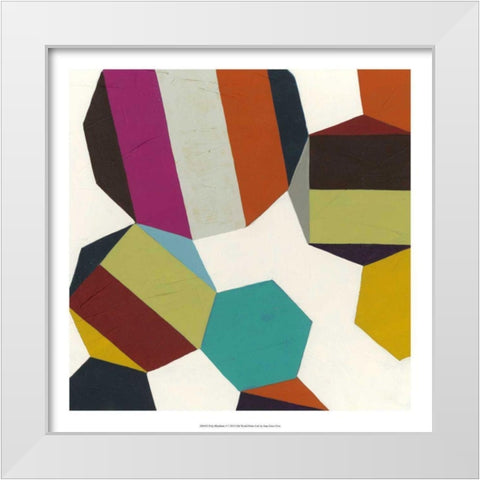 Poly-Rhythmic I White Modern Wood Framed Art Print by Vess, June Erica