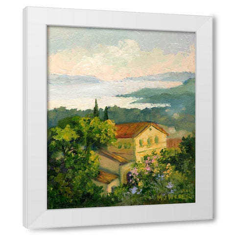 View to the Sea White Modern Wood Framed Art Print by Weber, Mary Jean