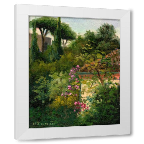 The Villa Next Door White Modern Wood Framed Art Print by Weber, Mary Jean
