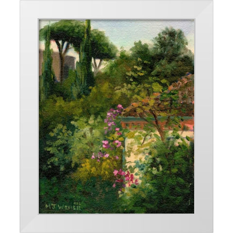 The Villa Next Door White Modern Wood Framed Art Print by Weber, Mary Jean