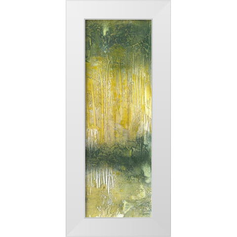 Treeline Abstract II White Modern Wood Framed Art Print by Goldberger, Jennifer