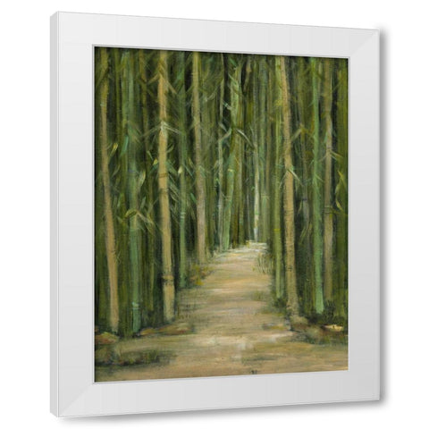 Bamboo Forest White Modern Wood Framed Art Print by Crawford, Beverly
