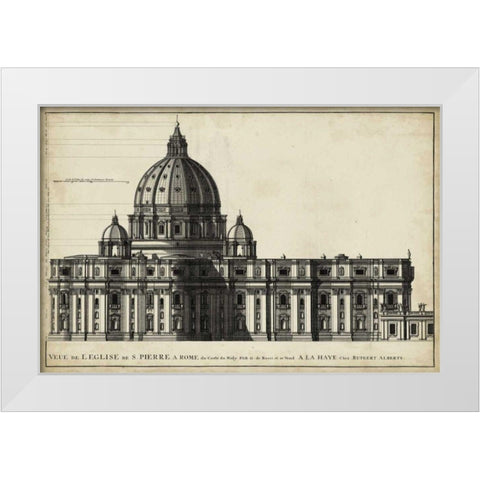 St. Peters, Rome White Modern Wood Framed Art Print by de Rossi, G.